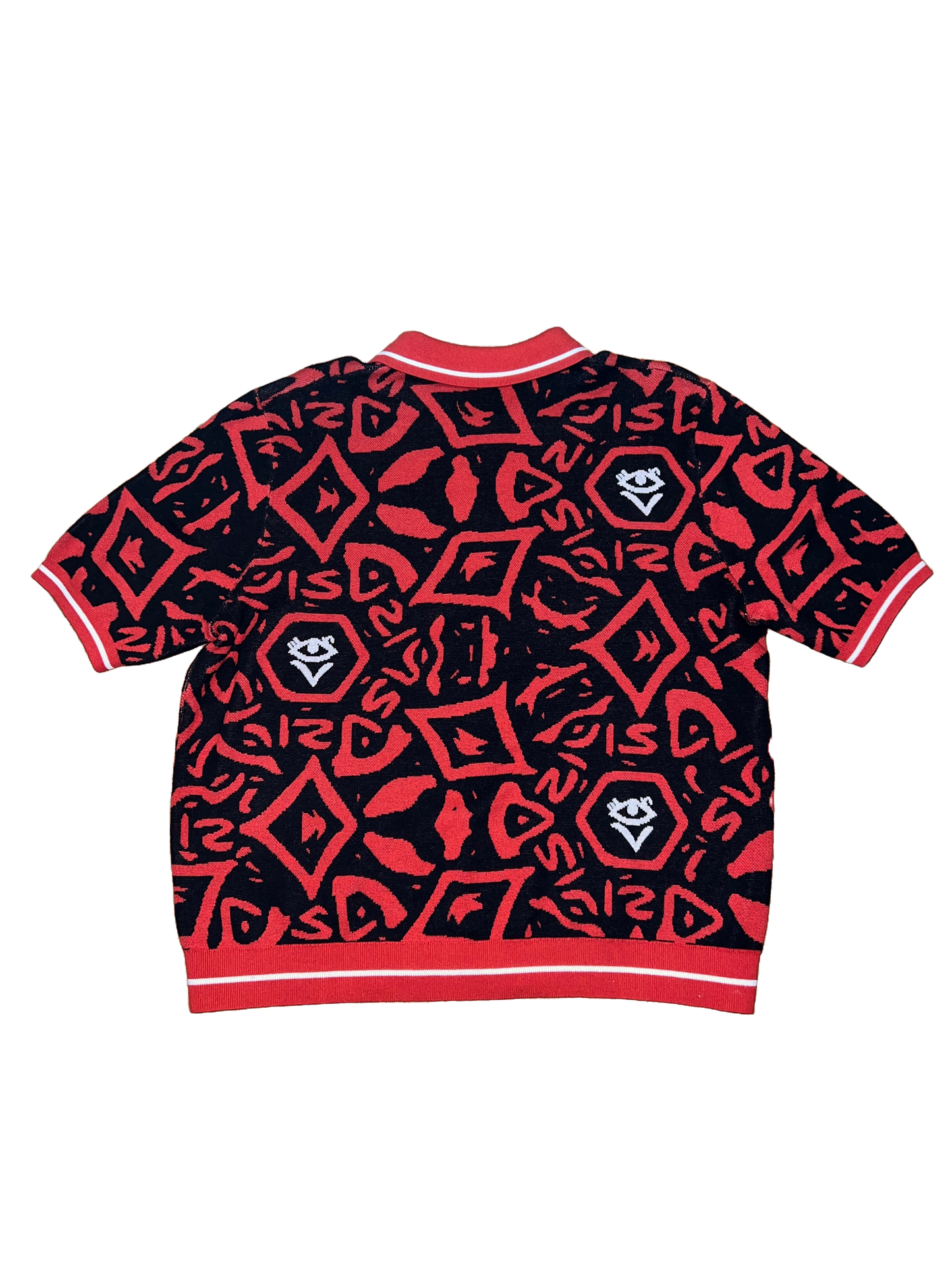 Men's Monogram Polo (Red/Black/White)