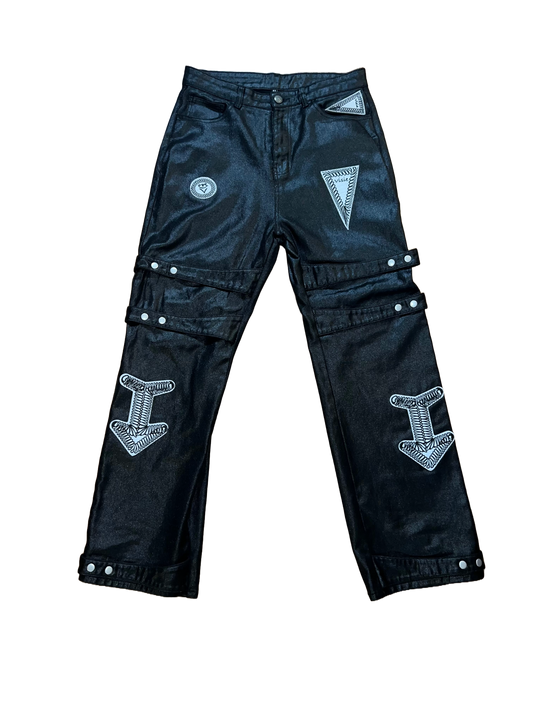 Waxed Button down Jeans