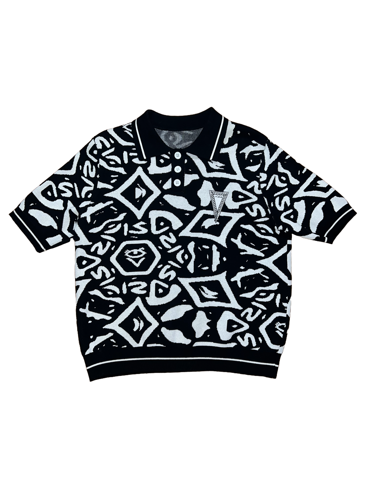 Men's Monogram polo (Black/White)