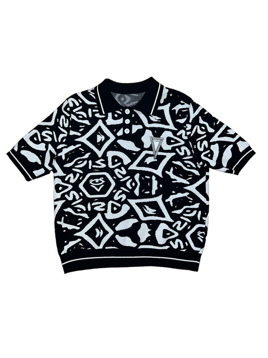 Men's Monogram polo (Black/White)